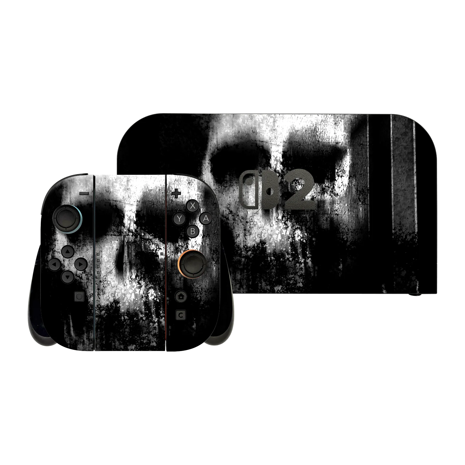 Nintendo Switch 2 SIGNATURE Horror Black & White SKULL Skin