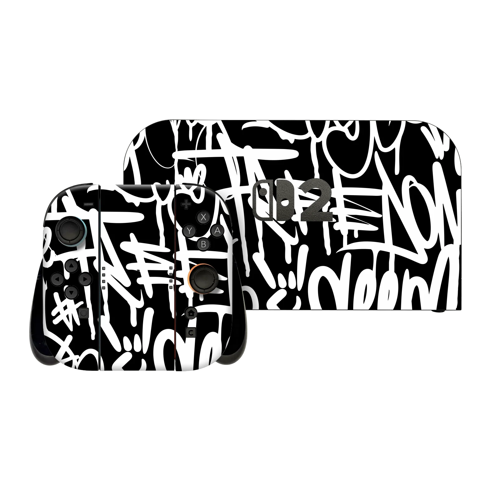 Nintendo Switch 2 SIGNATURE Monochrome Graffiti Skin