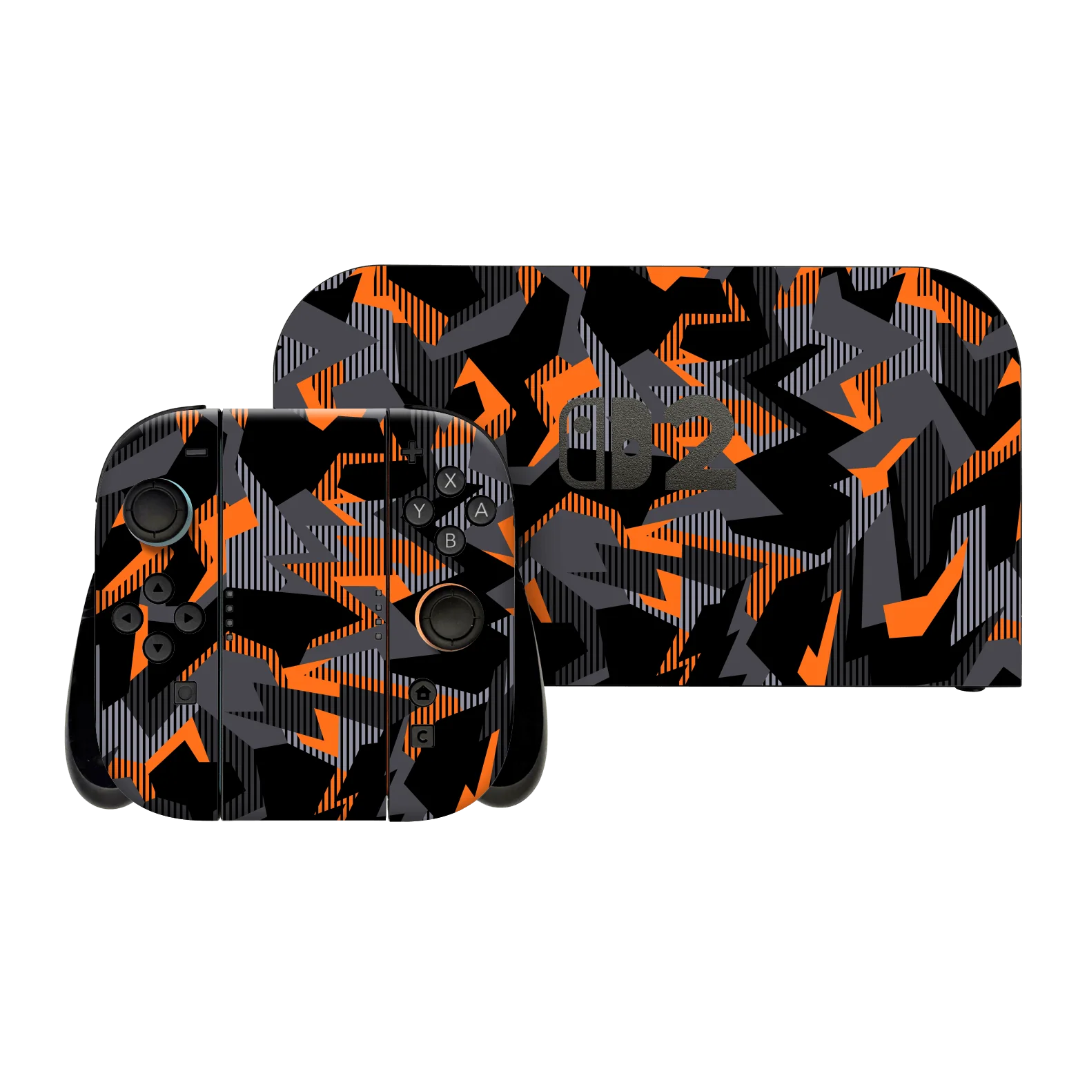 Nintendo Switch 2 SIGNATURE Sharp-Edged Orange CAMO Skin