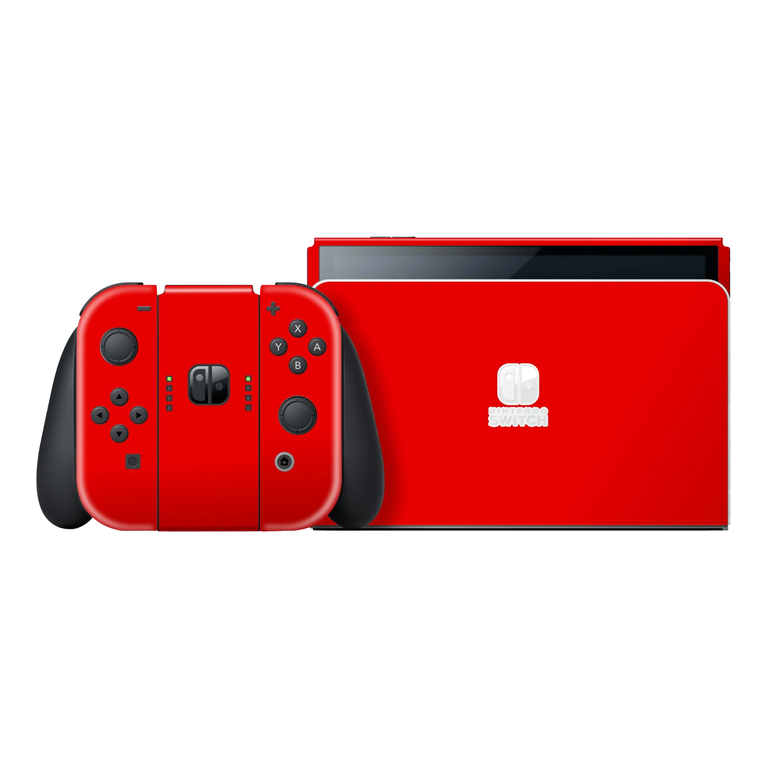 Nintendo Switch OLED GLOSSY Bright Red Skin