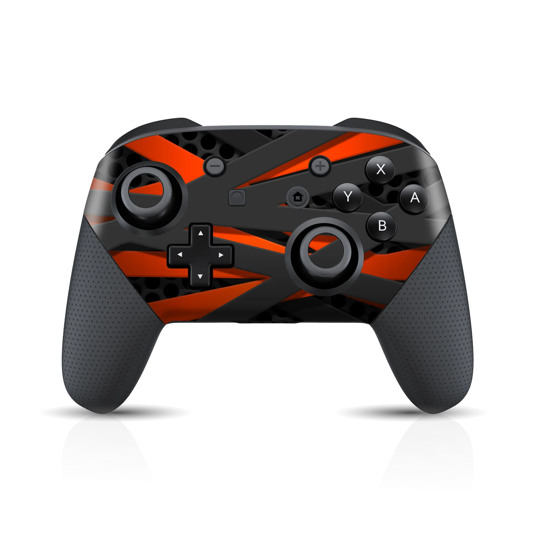 Nintendo Switch Pro CONTROLLER SIGNATURE Black-Red FIBRE Skin