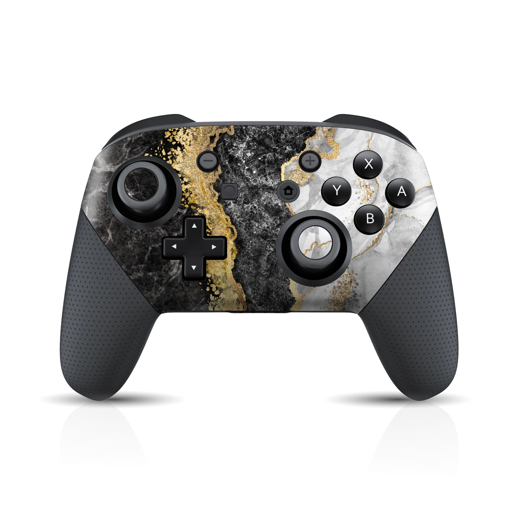 Nintendo Switch Pro CONTROLLER SIGNATURE Golden White-Slate Marble Skin