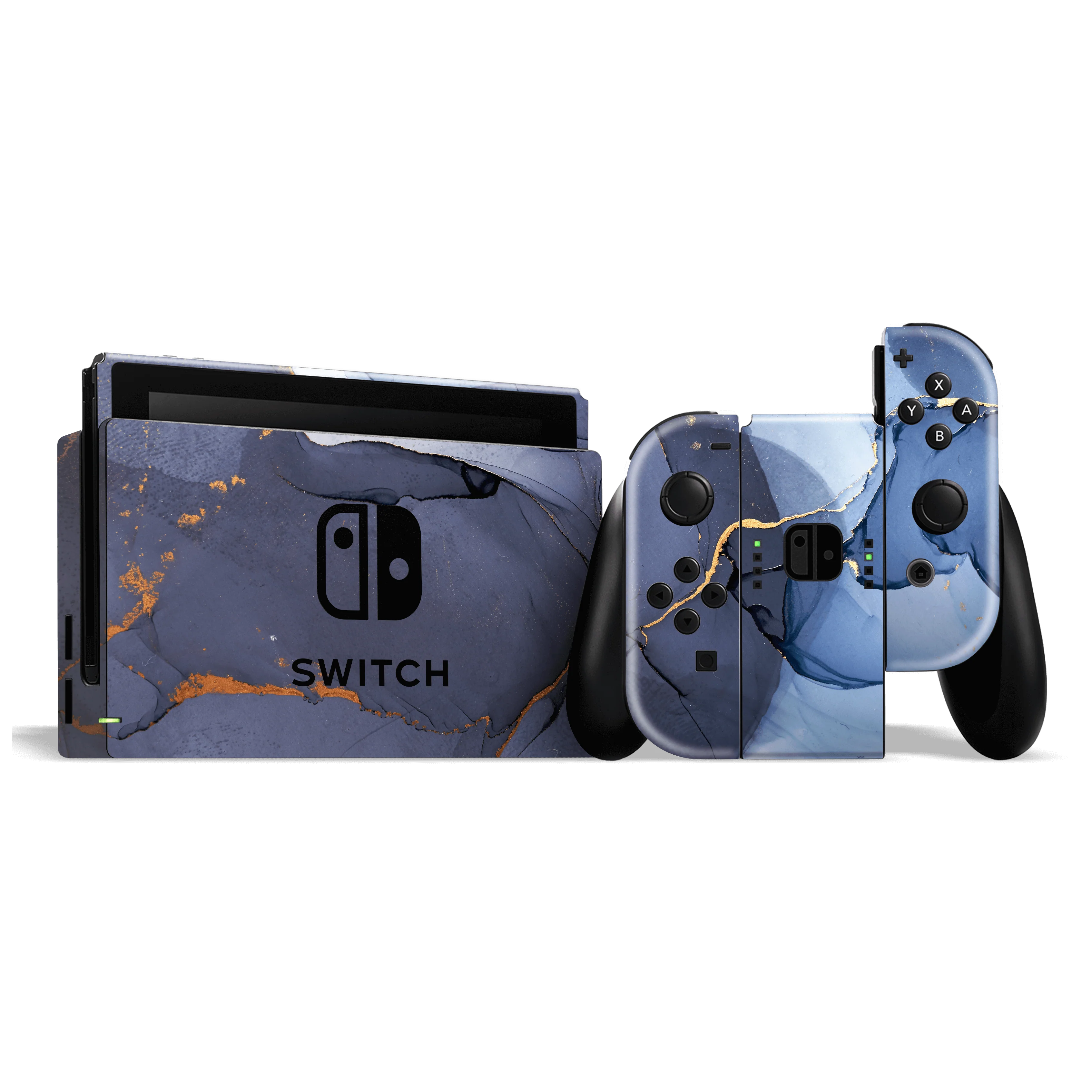 Nintendo SWITCH SIGNATURE AGATE GEODE Pigeon Blue-Gold Skin