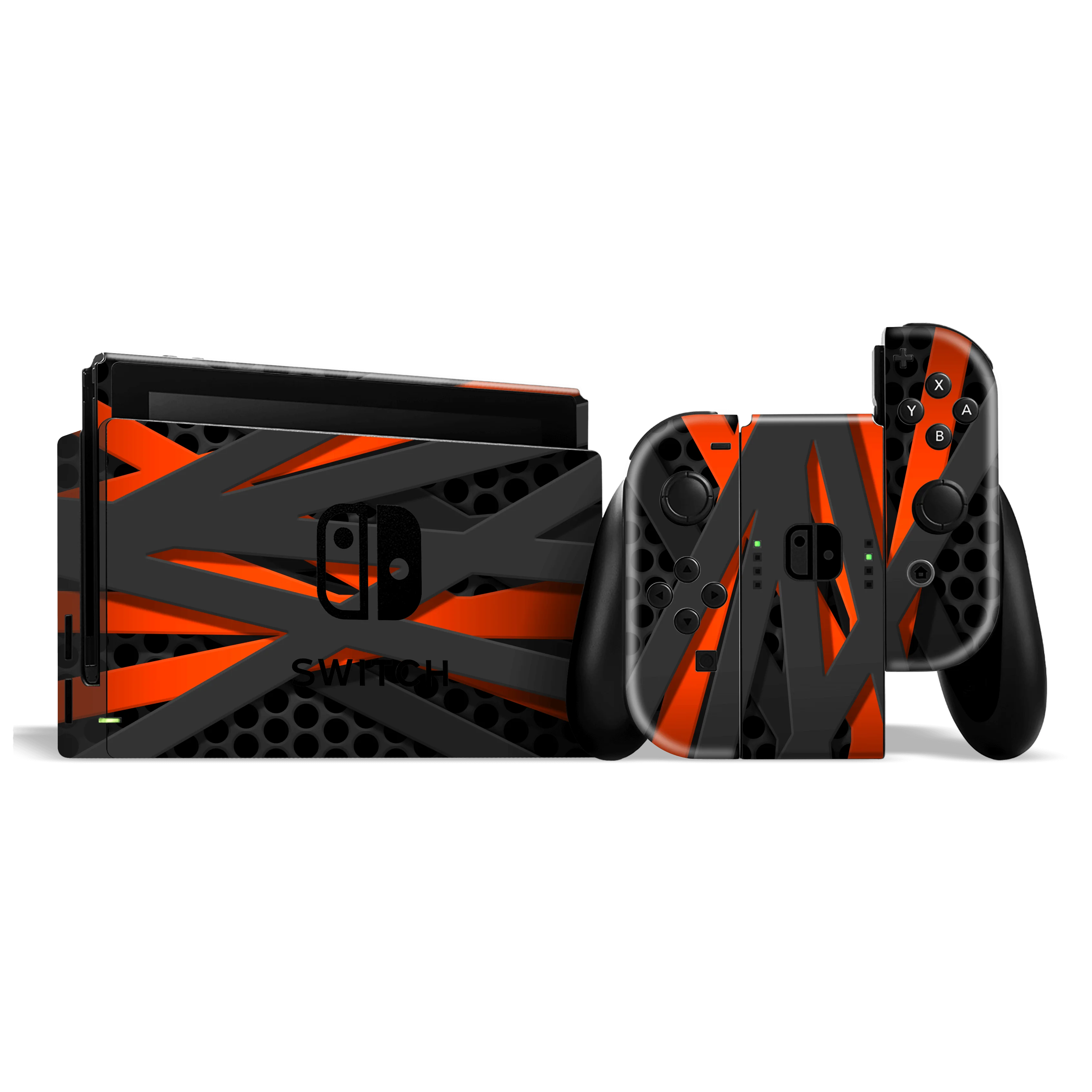 Nintendo SWITCH SIGNATURE Black-Red FIBRE Skin