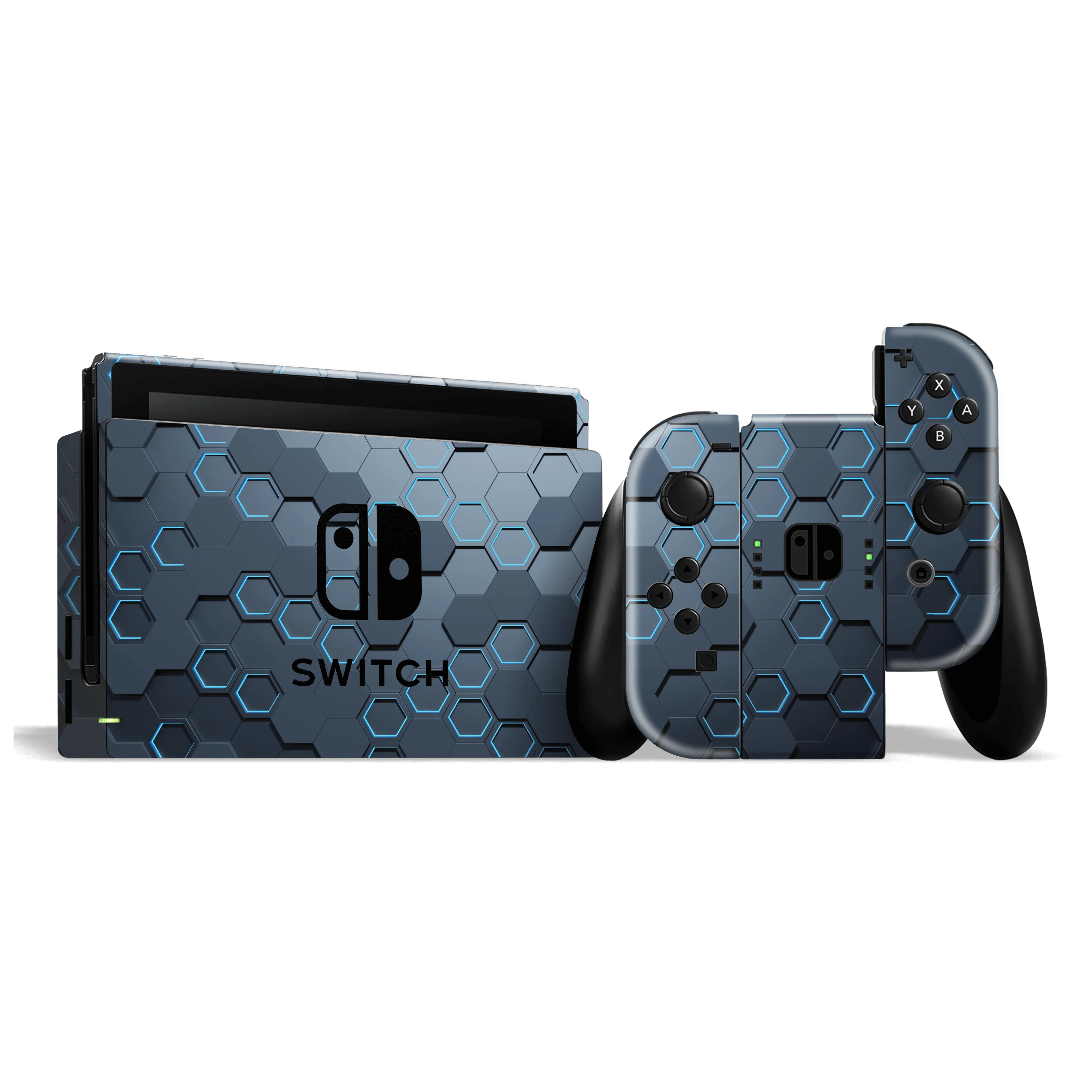 Nintendo SWITCH SIGNATURE Blue HEXAGON Skin