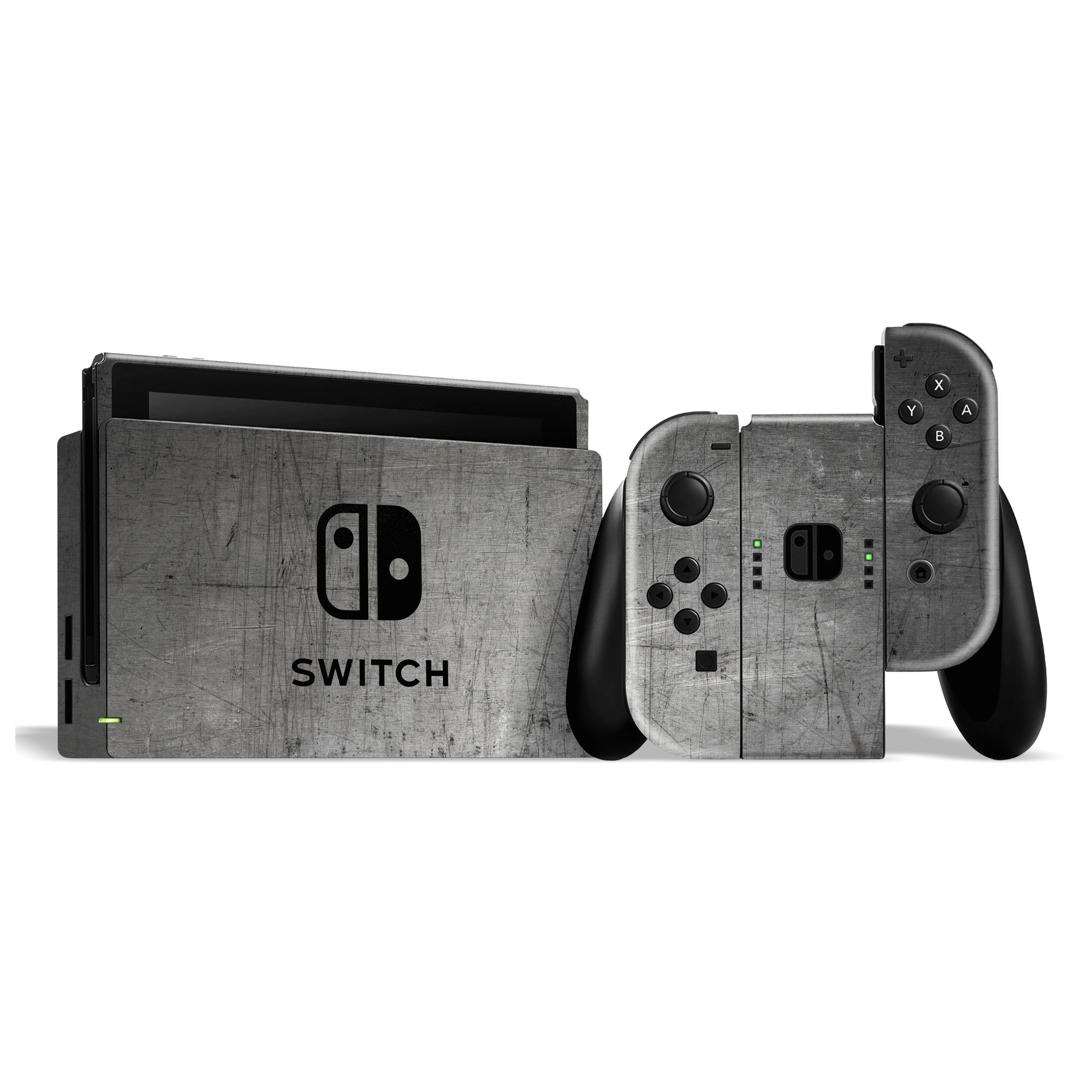 Nintendo SWITCH SIGNATURE Industrial Scratched Metal Skin