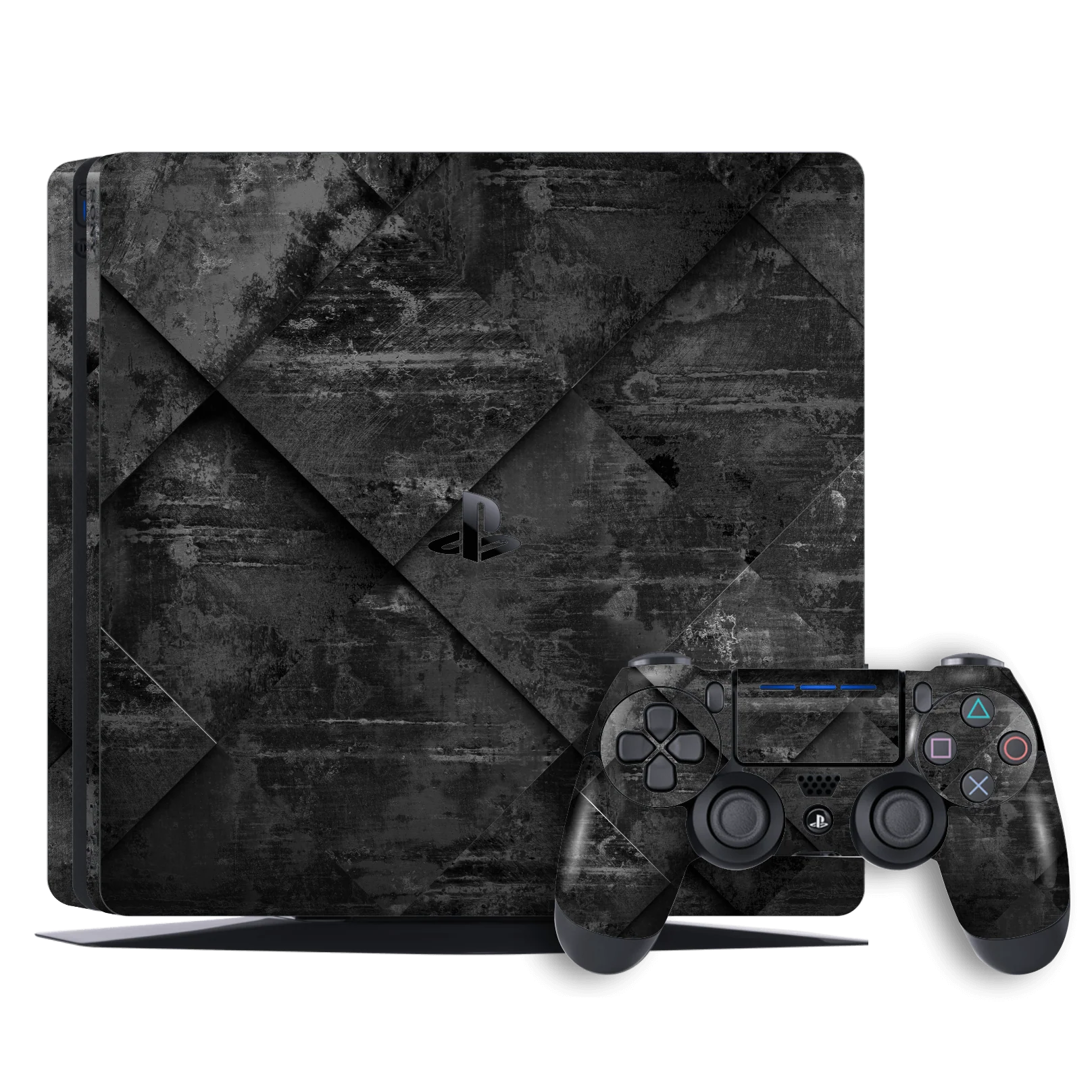Playstation 4 SLIM (PS4 Slim) SIGNATURE BLACK TILES Skin - 02