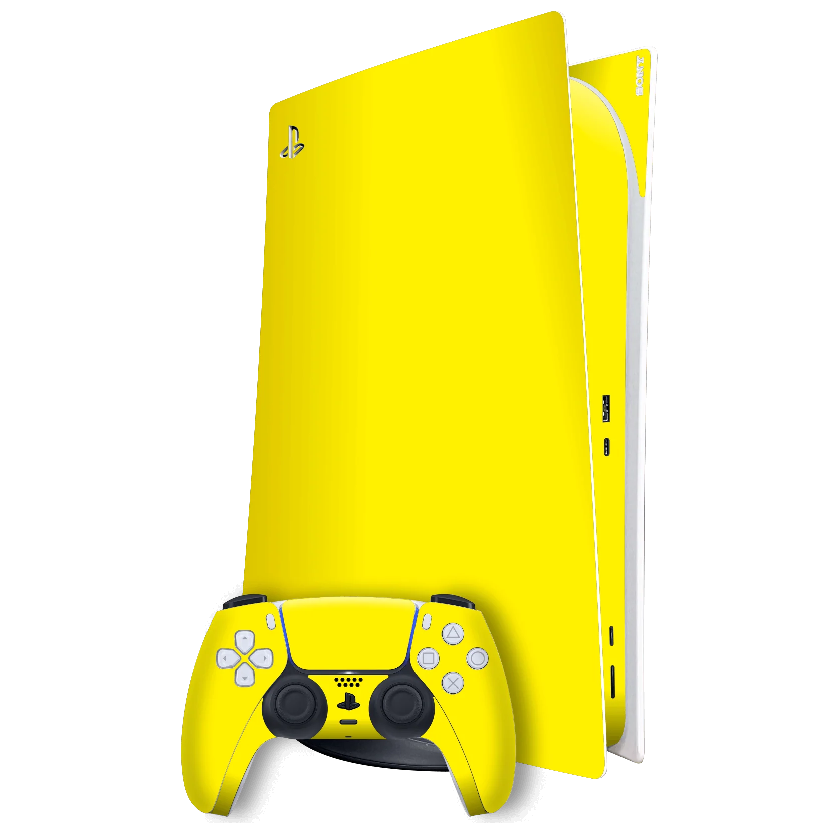 PlayStation 5 (PS5) DIGITAL EDITION GLOSSY Lemon Yellow Skin
