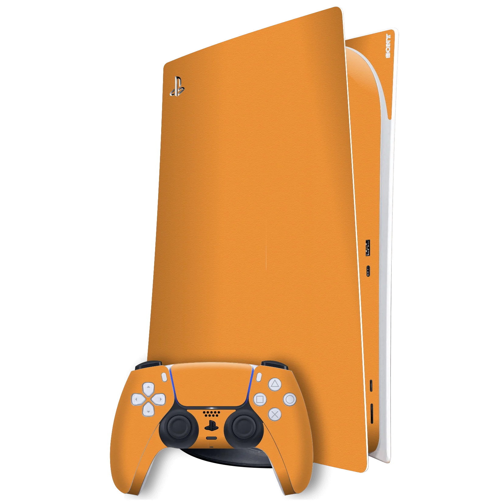 PlayStation 5 (PS5) DIGITAL EDITION LUXURIA Sunrise Orange Matt Textured Skin