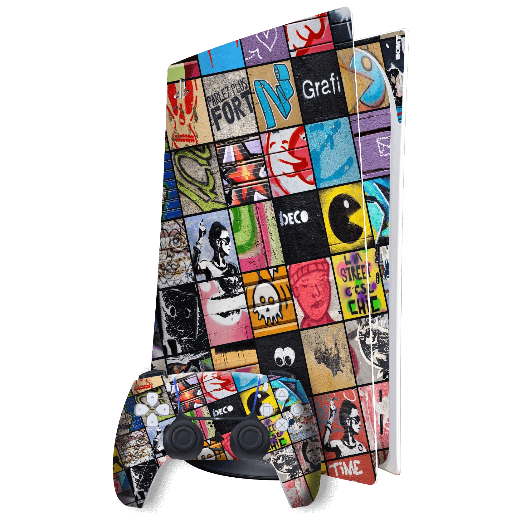 Playstation 5 (PS5) DIGITAL EDITION SIGNATURE Art Collage Skin