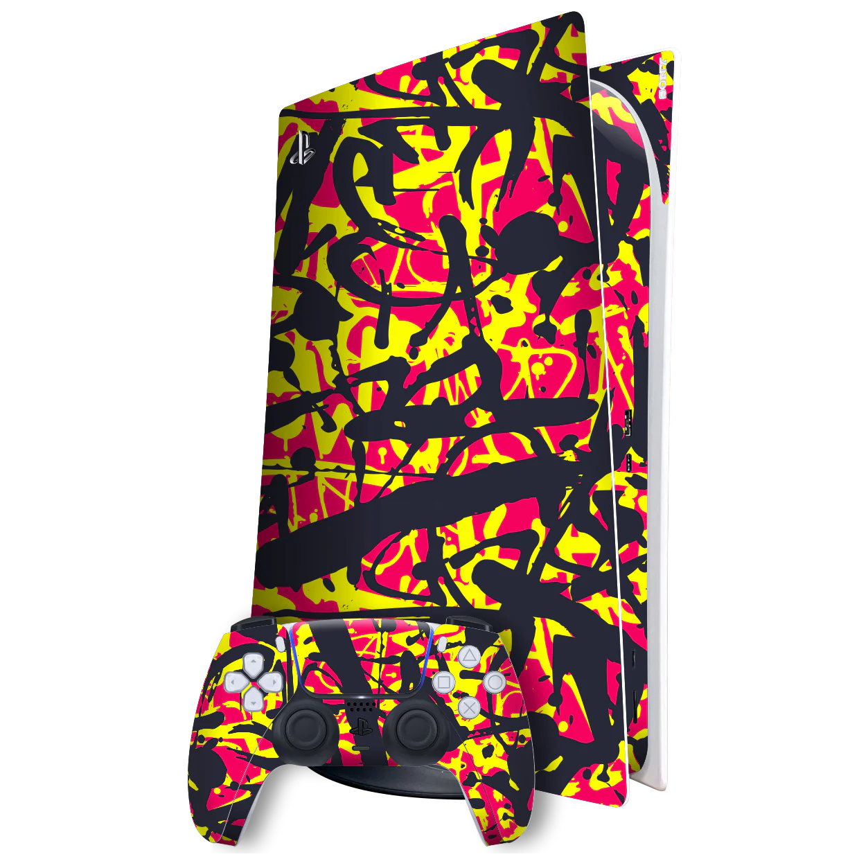 PlayStation 5 (PS5) DIGITAL EDITION SIGNATURE Fluorescent Splash Skin