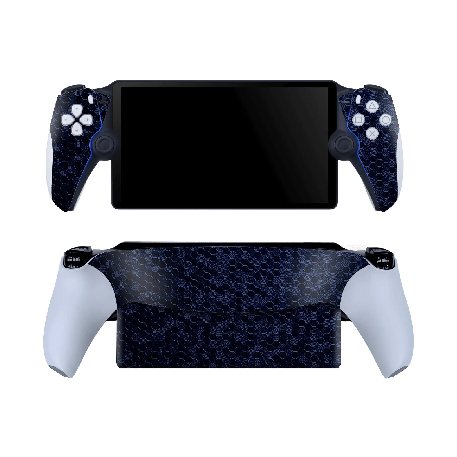 PlayStation PORTAL - LUXURIA Navy Blue HONEYCOMB 3D TEXTURED Skin