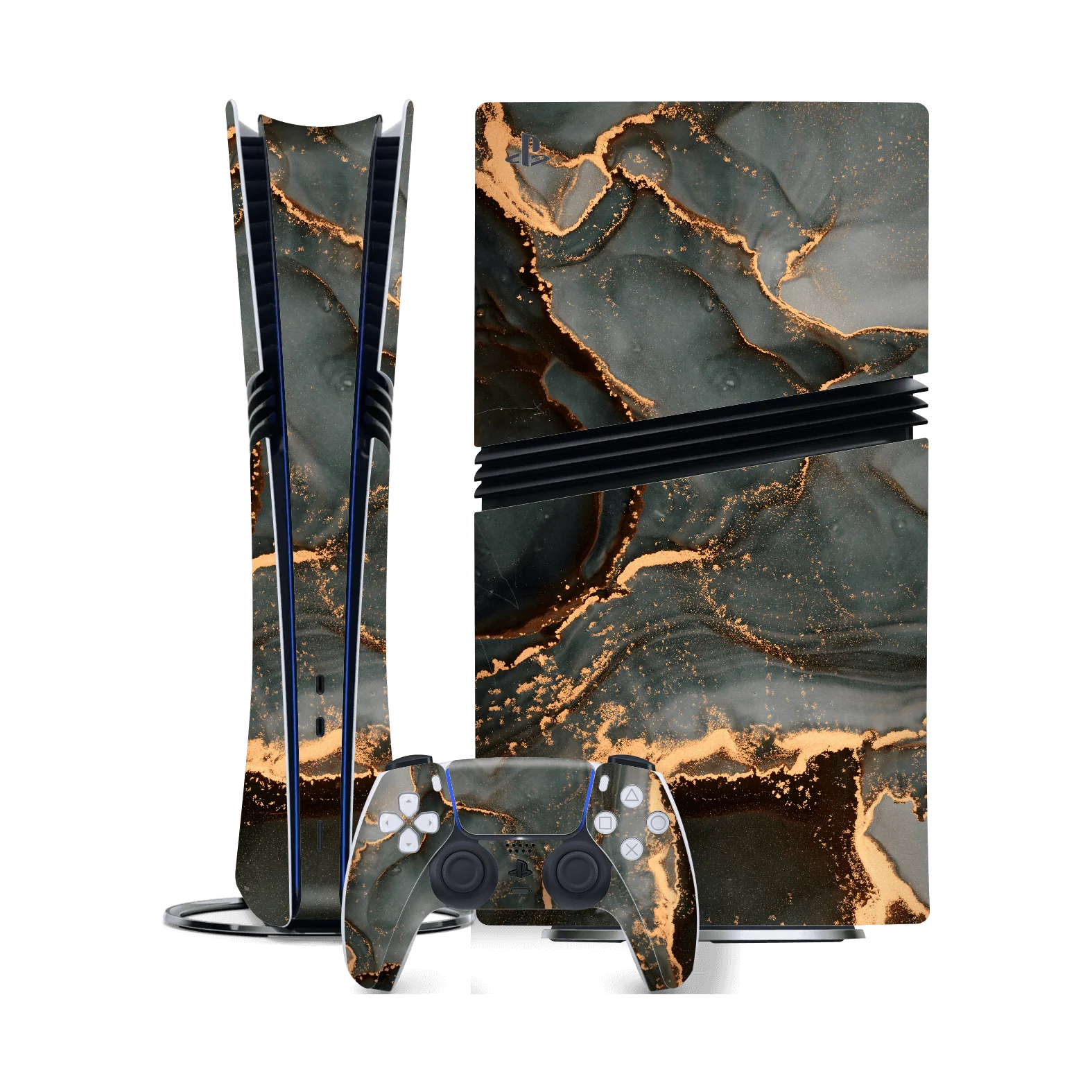 PS5 Pro SIGNATURE AGATE GEODE Deep Forest Skin