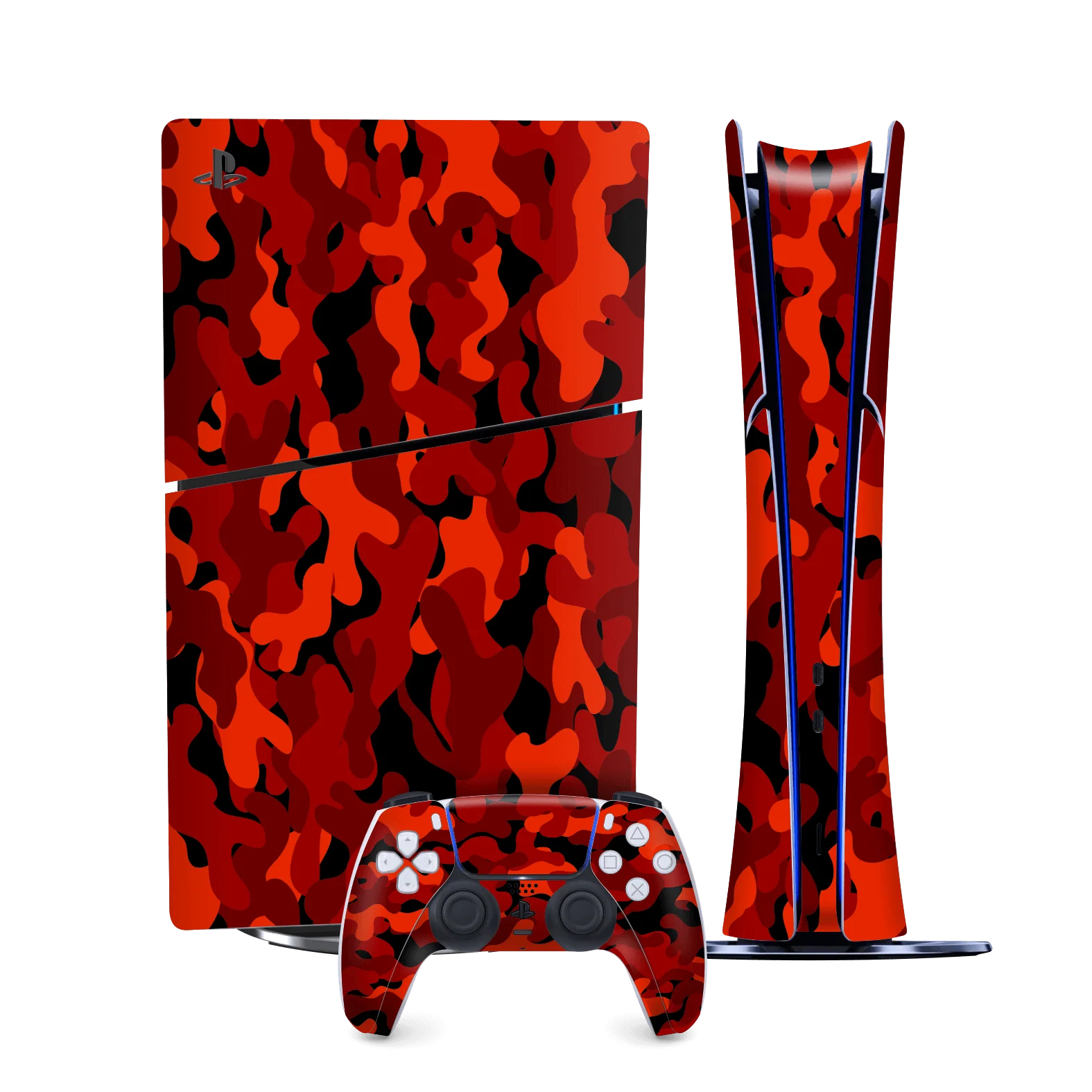 PS5 Slim (Digital Edition) SIGNATURE Fire CAMO Skin