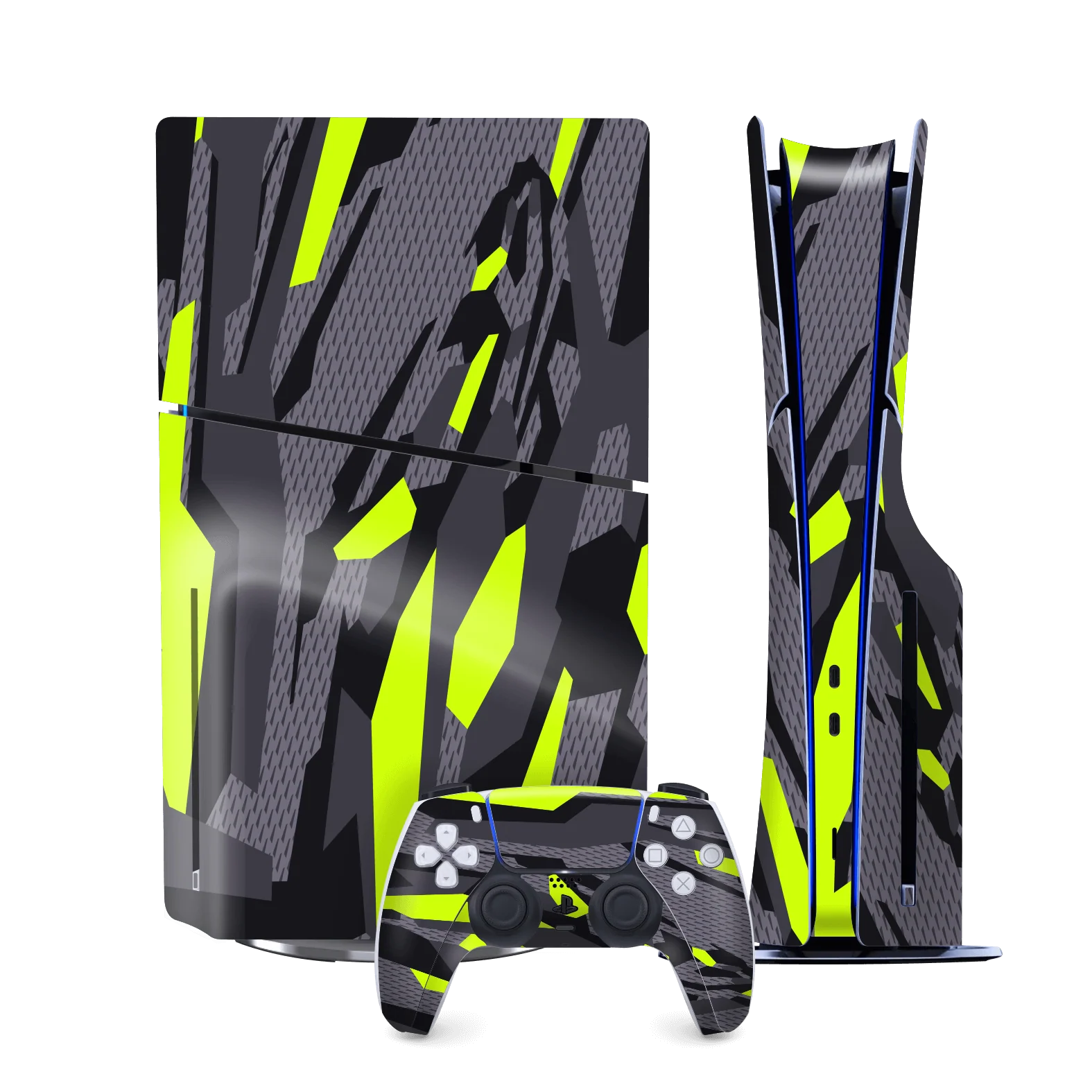 PS5 Slim (DISC Edition) SIGNATURE Abstract Green CAMO Skin