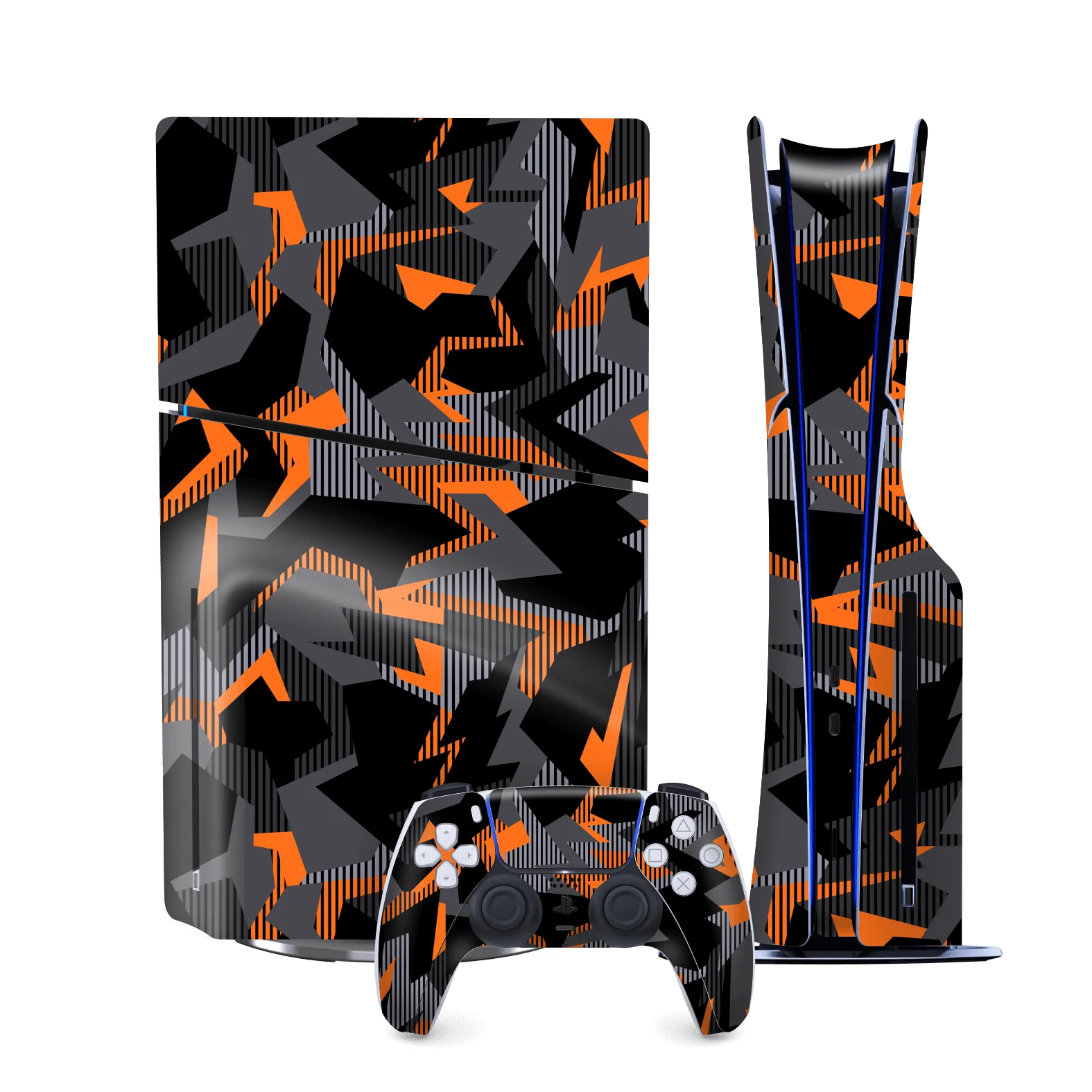 PS5 Slim (DISC Edition) SIGNATURE Sharp-Edged Orange CAMO Skin
