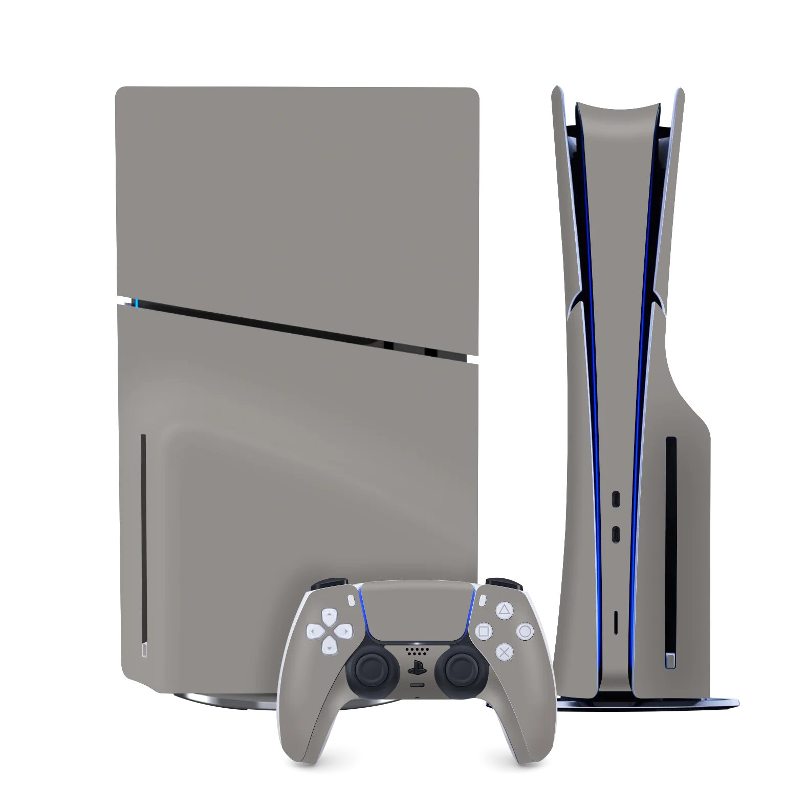 PS5 Slim (DISC Edition) Soft-Touch LUNAR Grey StealthMatte Skin
