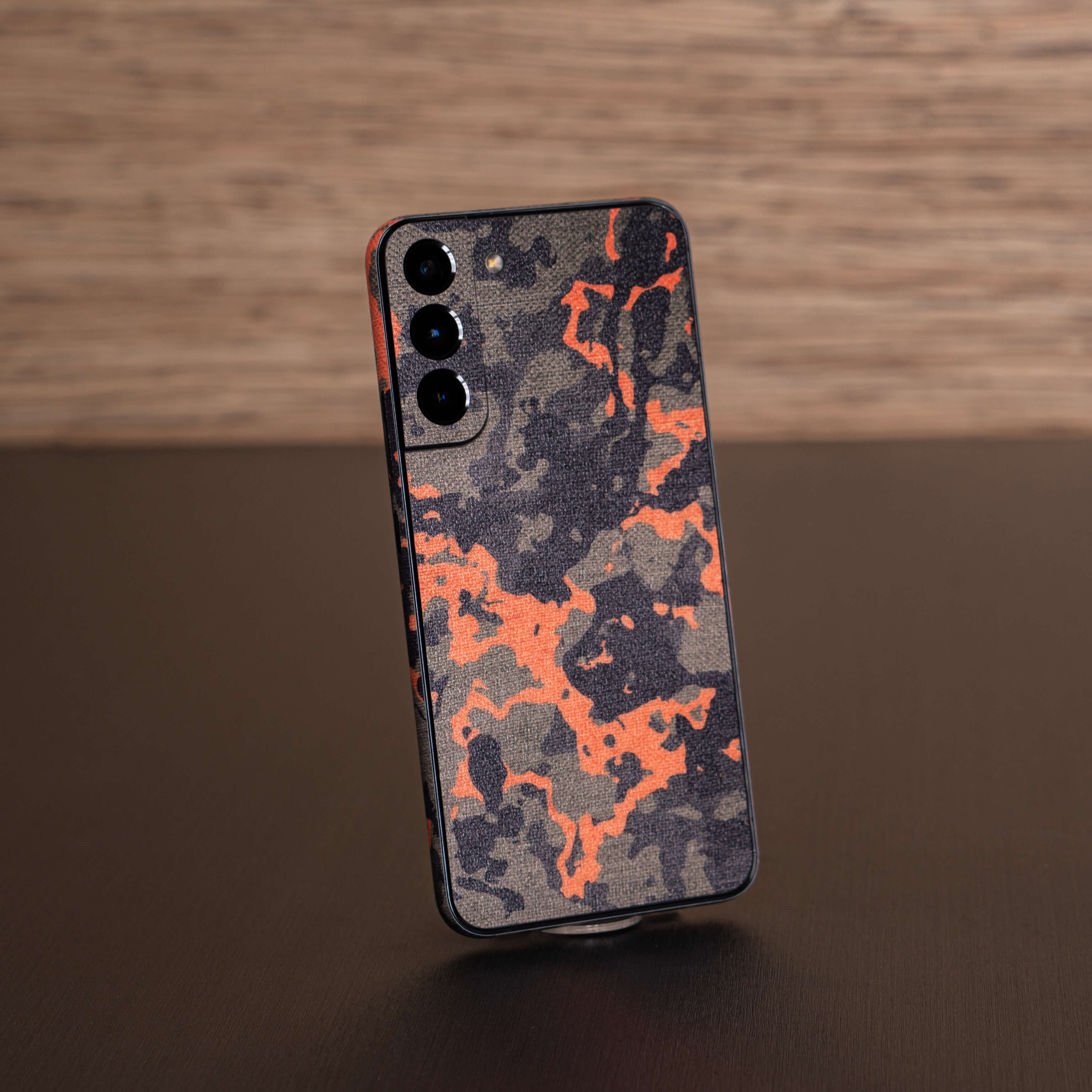 Samsung Galaxy S22+ PLUS SIGNATURE Green and Soft Orange Camo Skin - Image 2