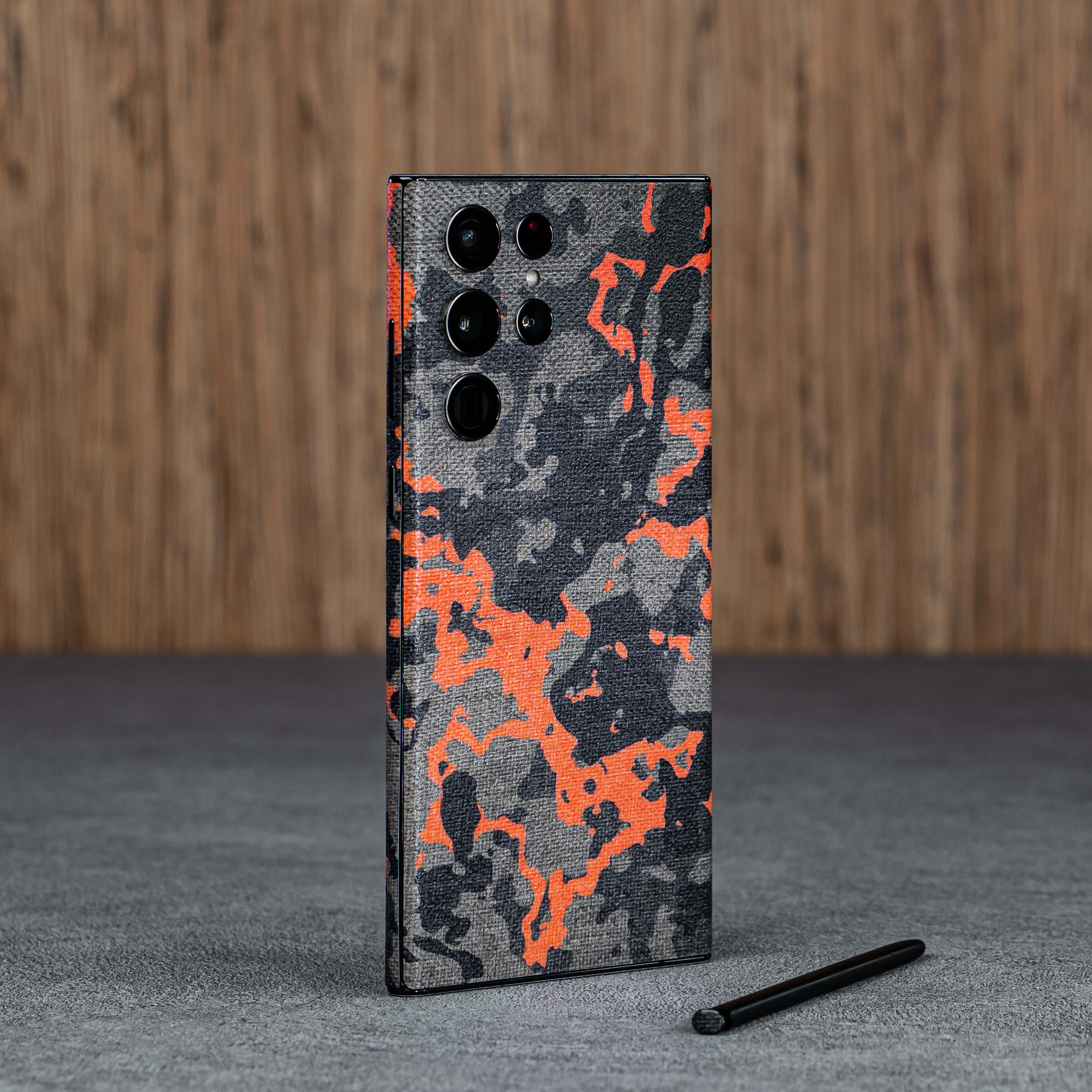 Samsung Galaxy S22 ULTRA - SIGNATURE Green and Soft Orange Camo Skin - Image 2