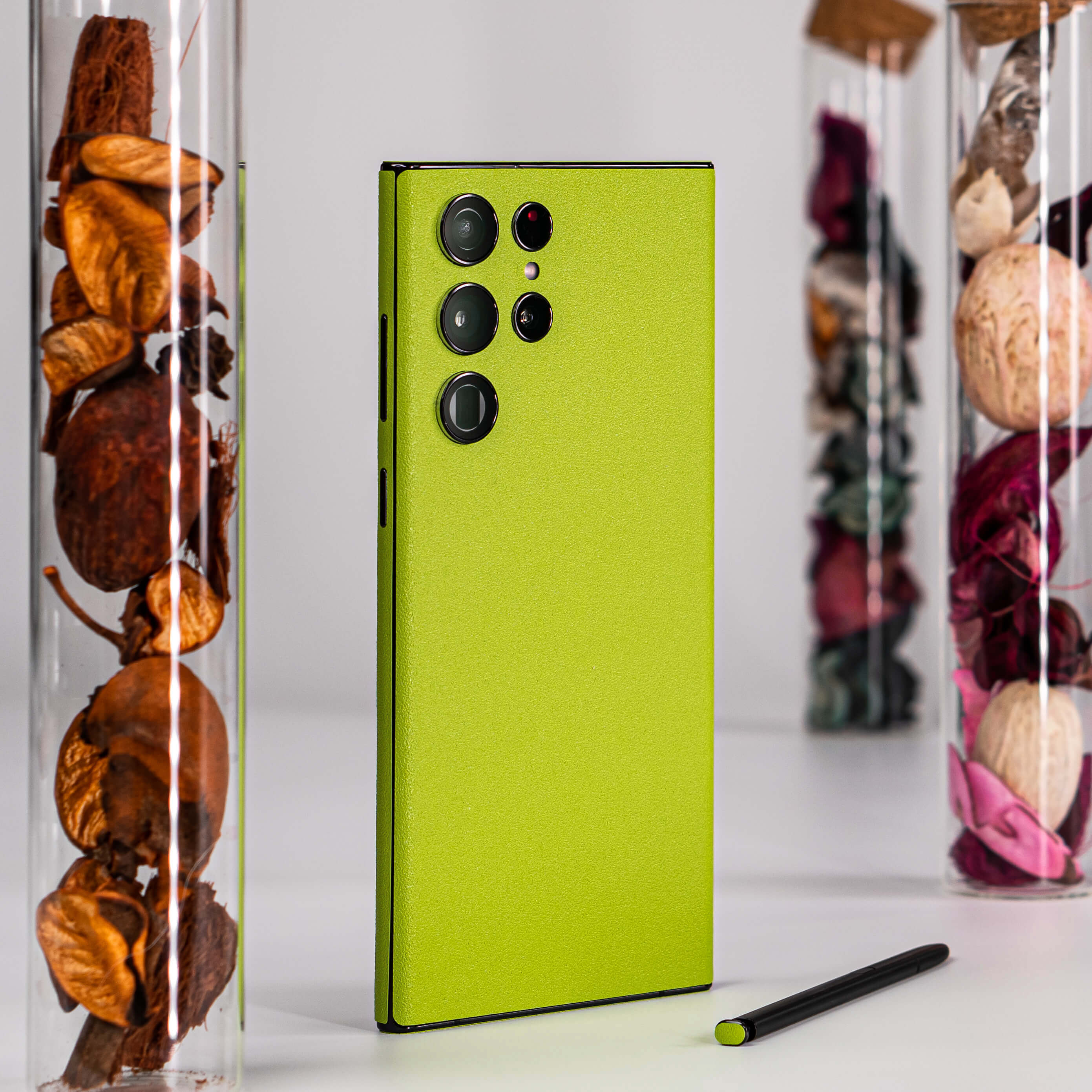 Samsung Galaxy S23 ULTRA LUXURIA Lime Green Textured Skin - Image 3