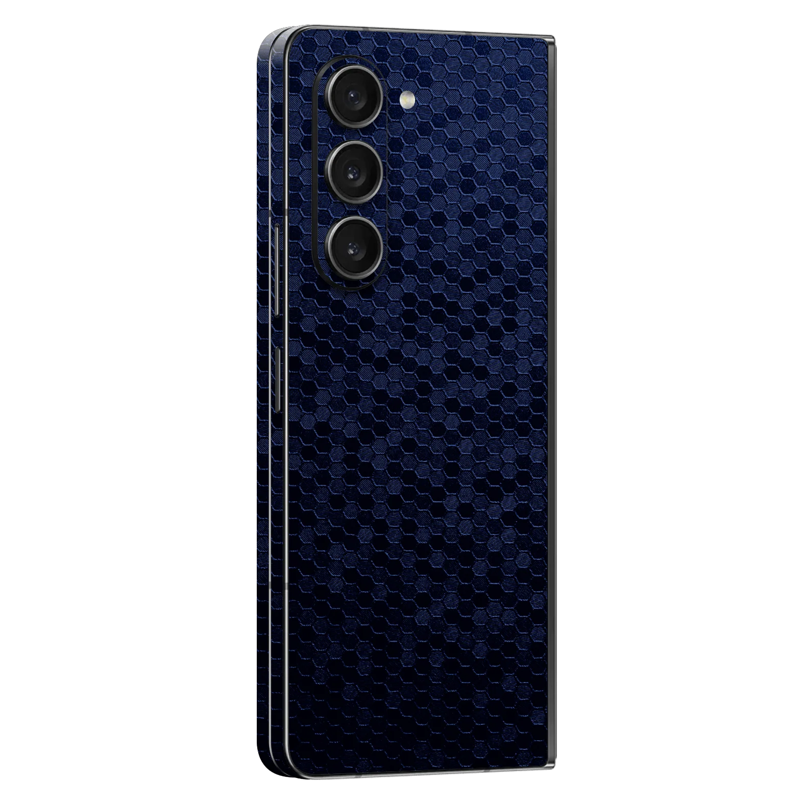 Samsung Galaxy Z FOLD 5 LUXURIA Navy Blue HONEYCOMB 3D TEXTURED Skin