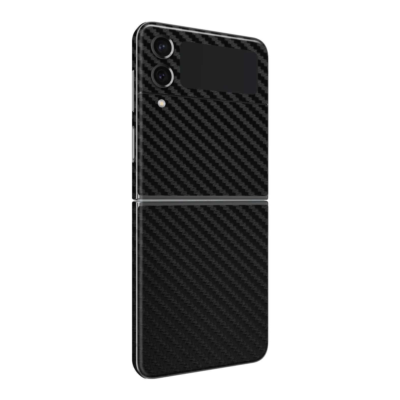 Samsung Z Flip 4 Textured CARBON Fibre Skin - BLACK
