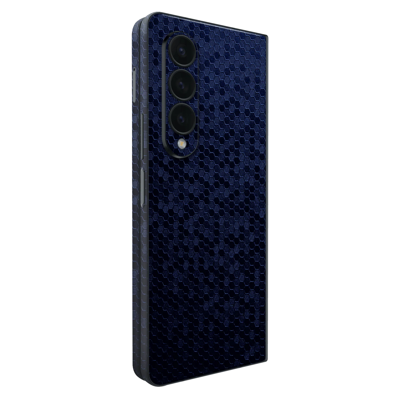 Samsung Z FOLD 4 LUXURIA Navy Blue HONEYCOMB 3D TEXTURED Skin