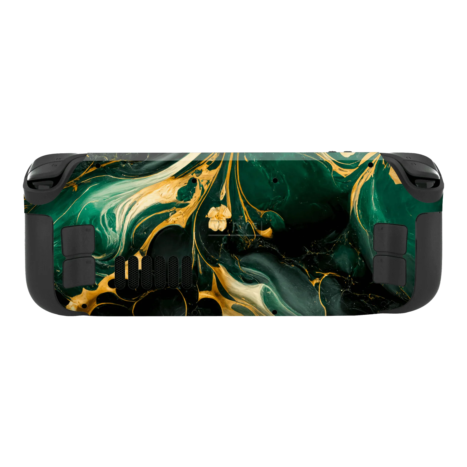 Steam Deck Oled SIGNATURE AGATE GEODE Royal Green-Gold Skin