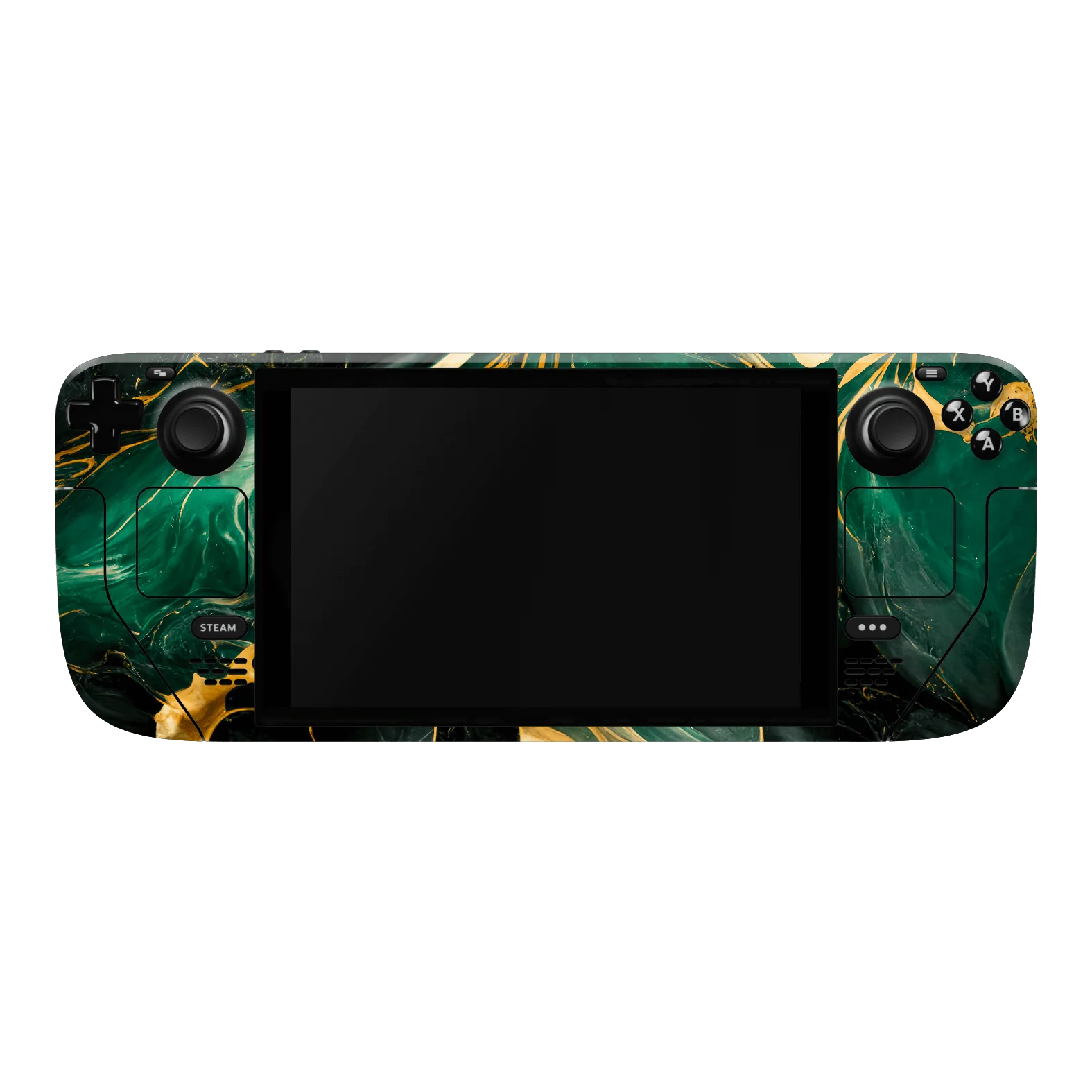 Steam Deck SIGNATURE AGATE GEODE Royal Green-Gold Skin - Image 2
