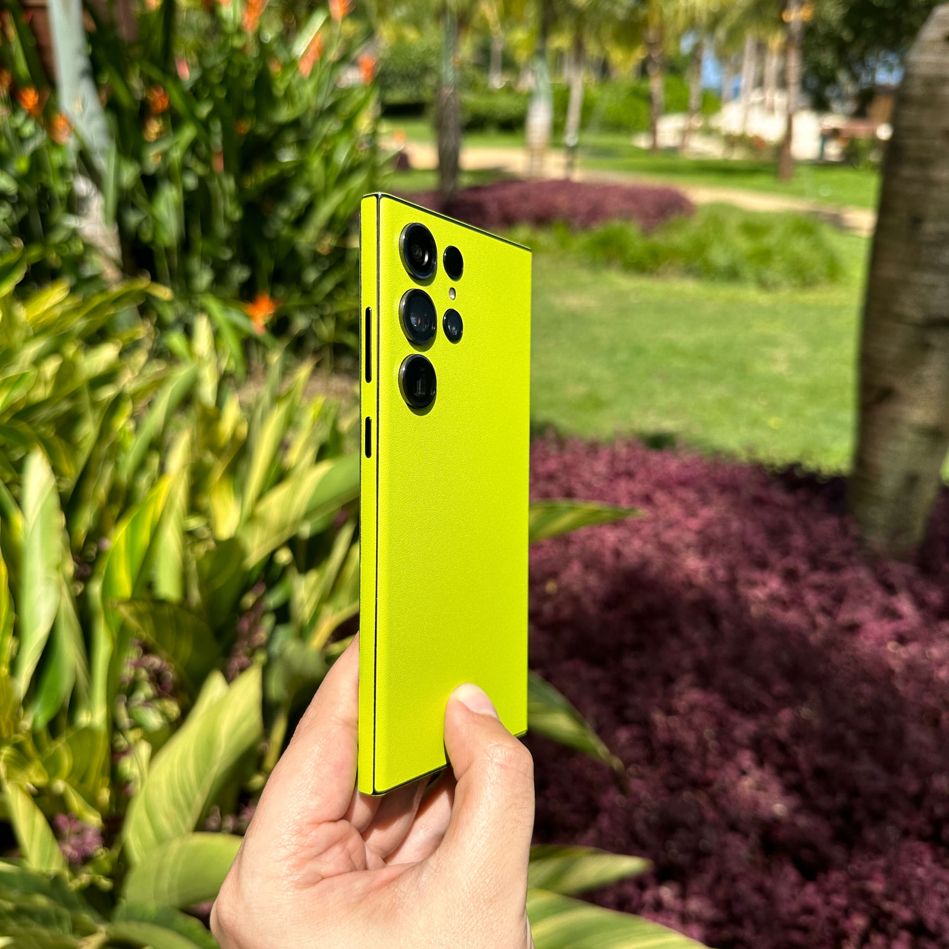 iPhone XR LUXURIA Lime Green Textured Skin - Image 6