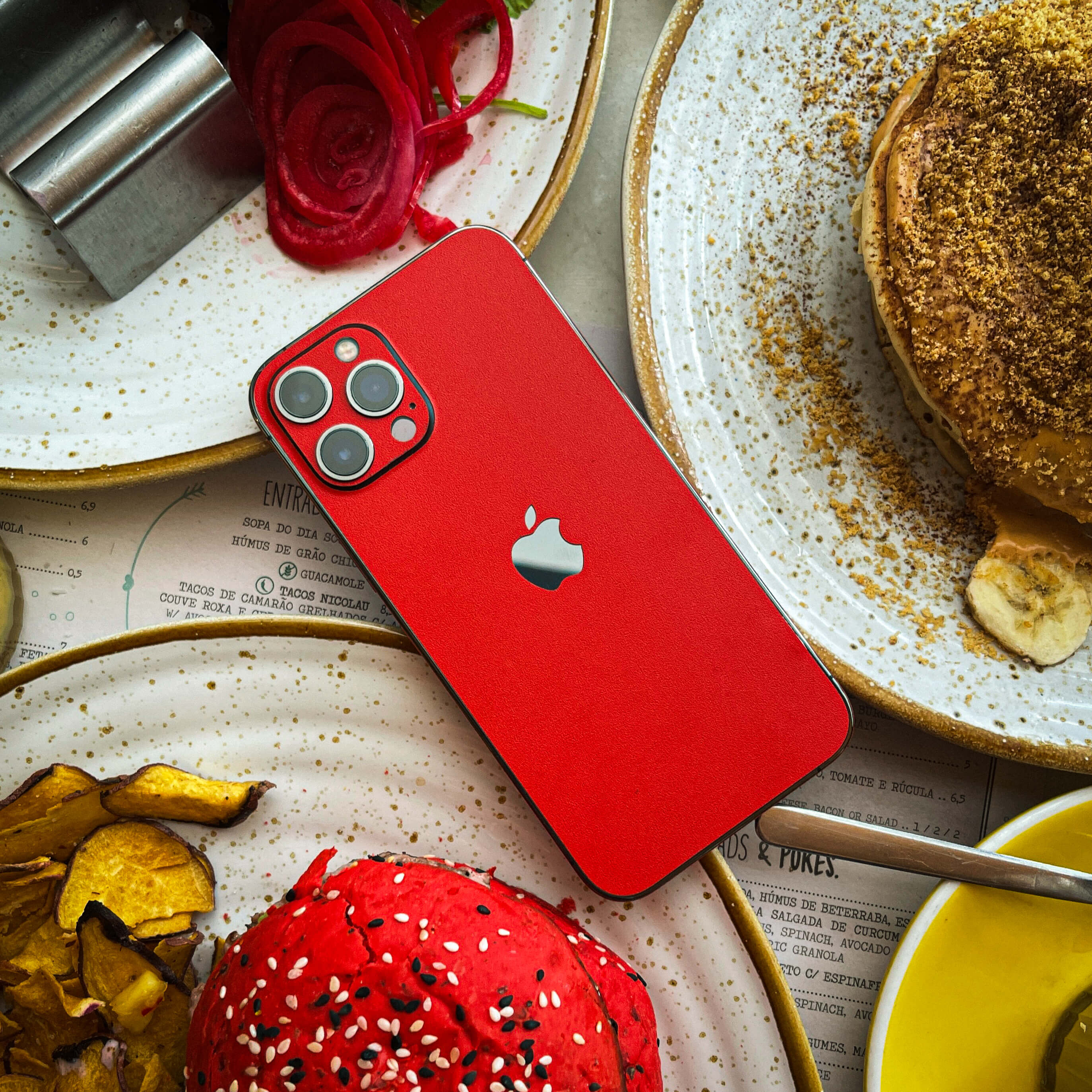 iPhone XR LUXURIA Red Cherry Juice Matt Textured Skin - Image 3