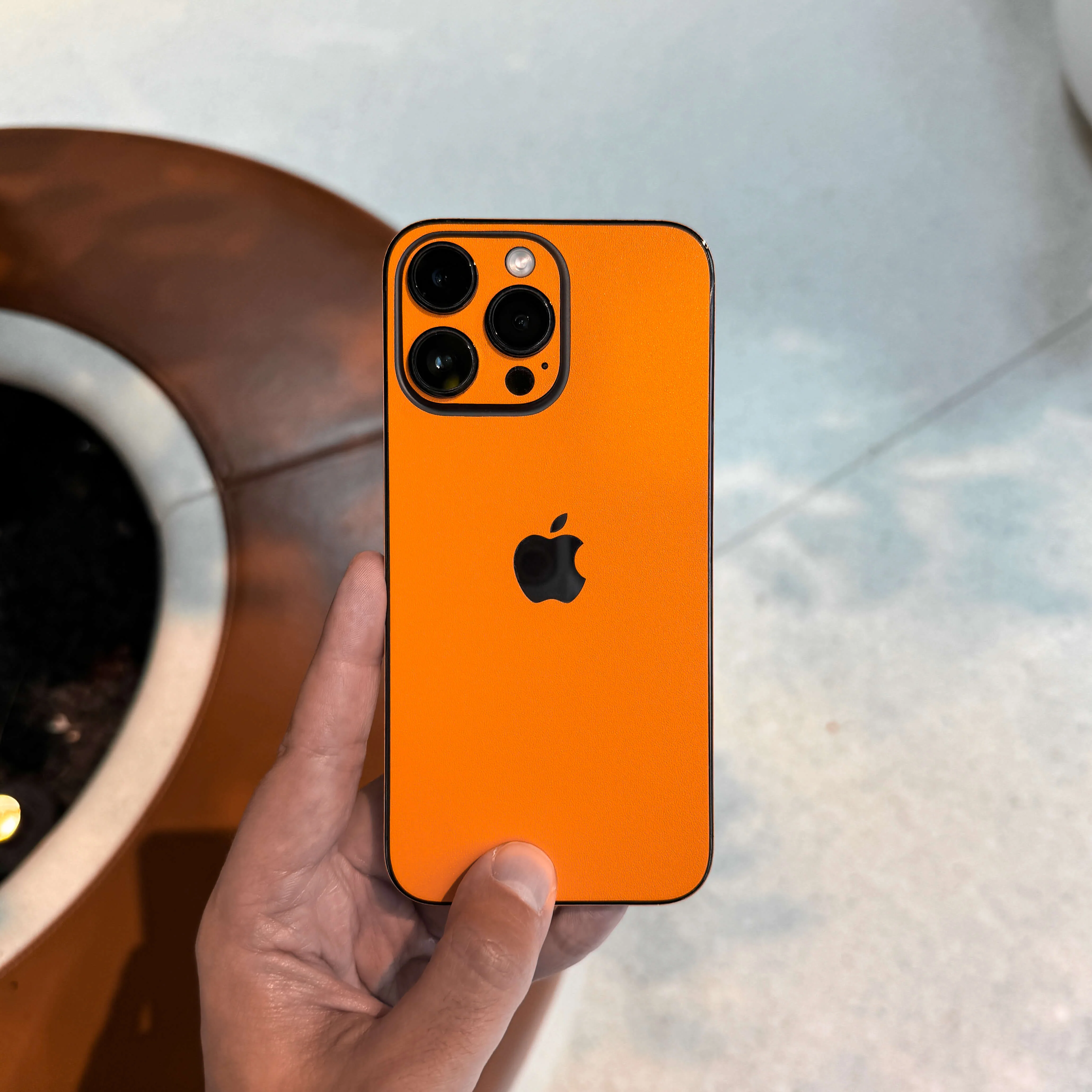 iPhone 11 LUXURIA Sunrise Orange Matt Textured Skin - Image 3