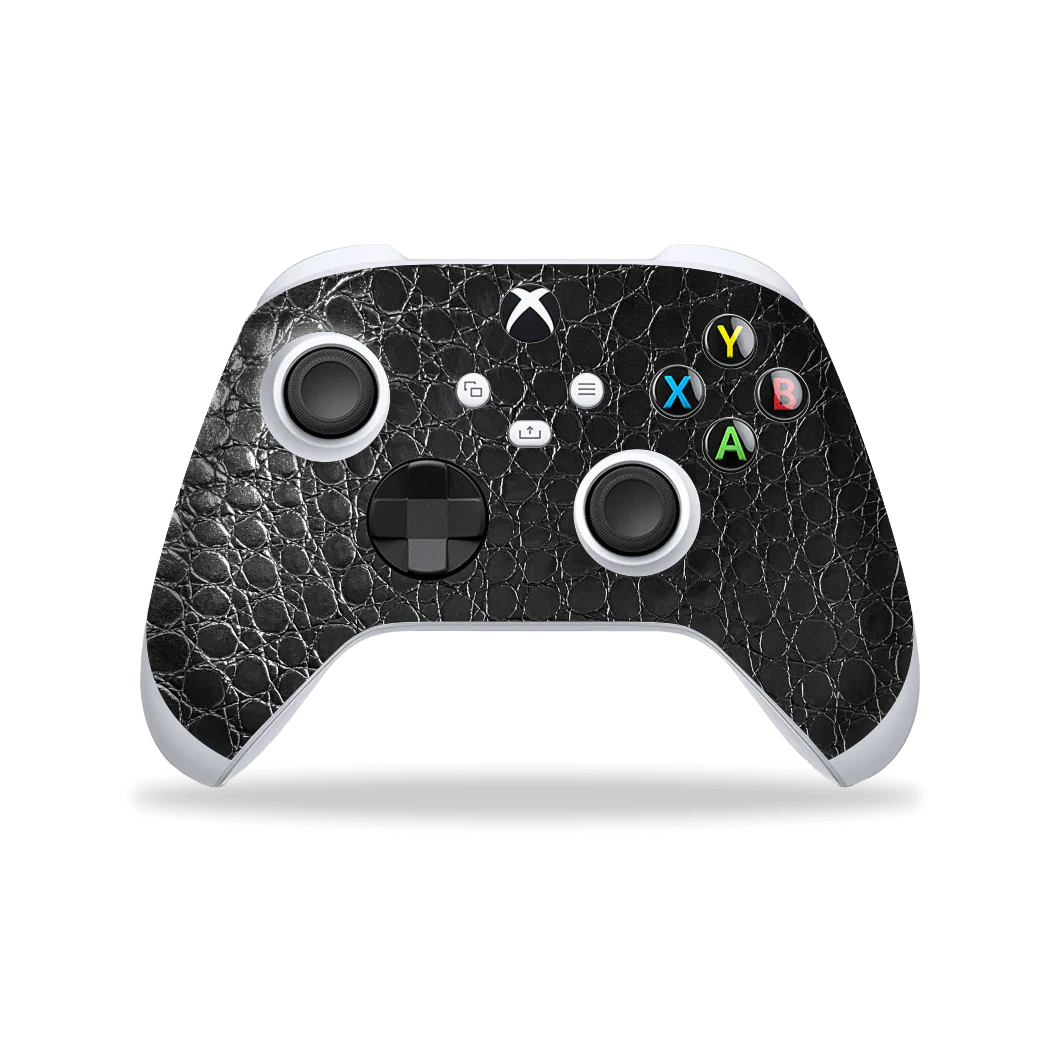 XBOX Series S CONTROLLER Skin - LUXURIA BLACK ALLIGATOR LEATHER