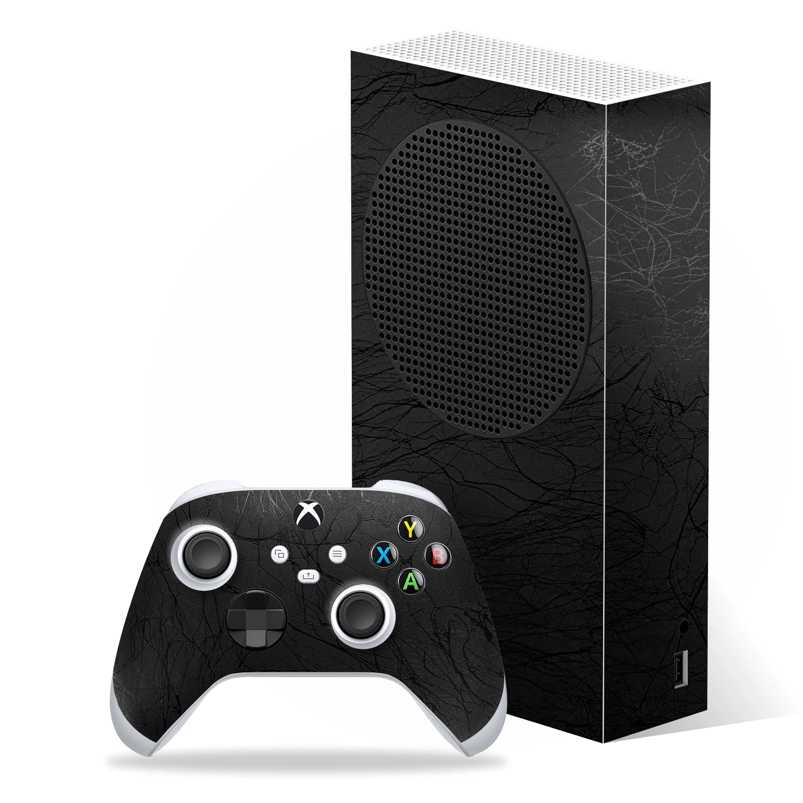 Xbox SERIES S LUXURIA BLACK WEB Textured Skin