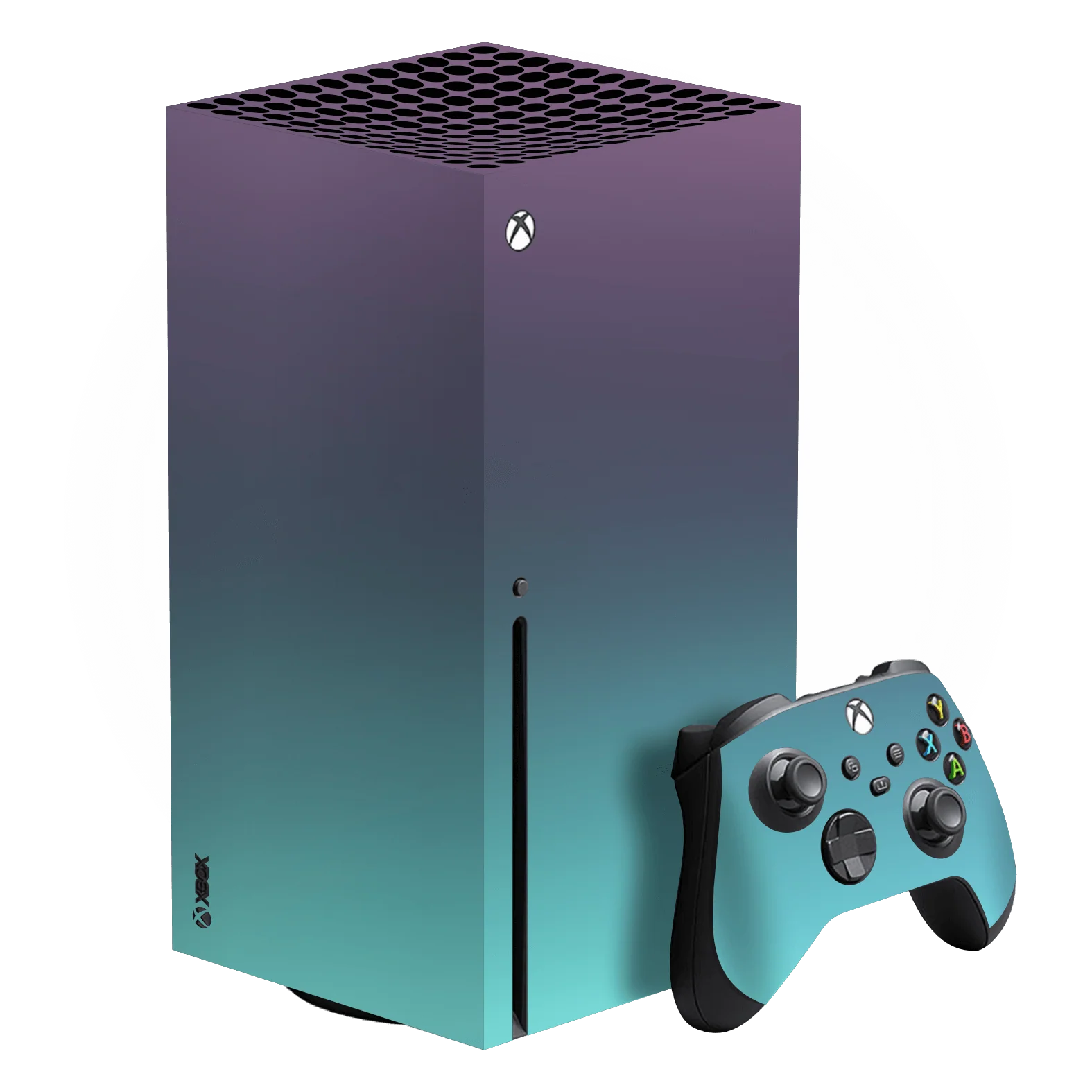 XBOX Series X CHAMELEON TURQUOISE LAVENDER Matt Metallic Skin