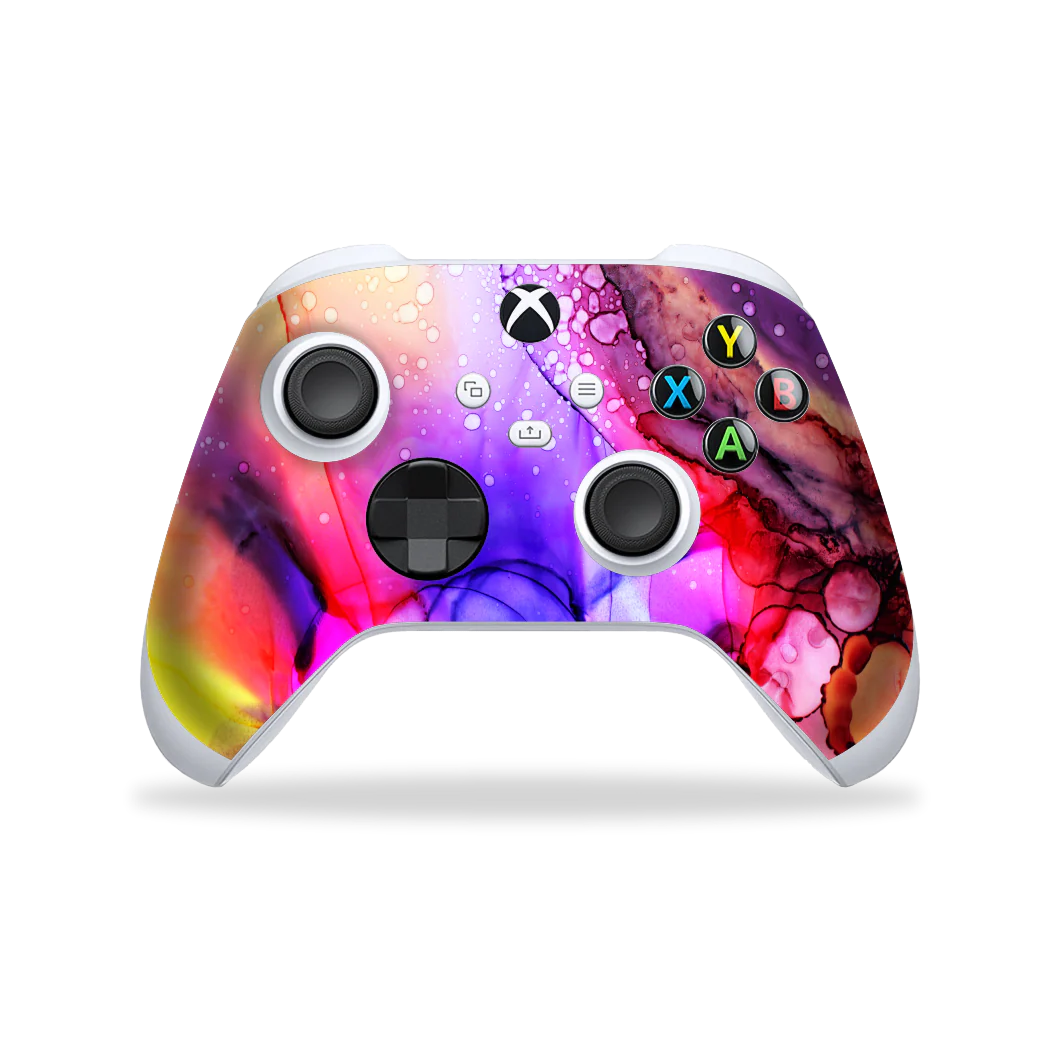 XBOX Series X CONTROLLER Skin - SIGNATURE Multicoloured Alcohol Ink