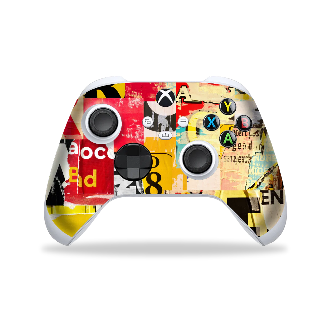 XBOX Series X CONTROLLER Skin - SIGNATURE Retro Paper Collage