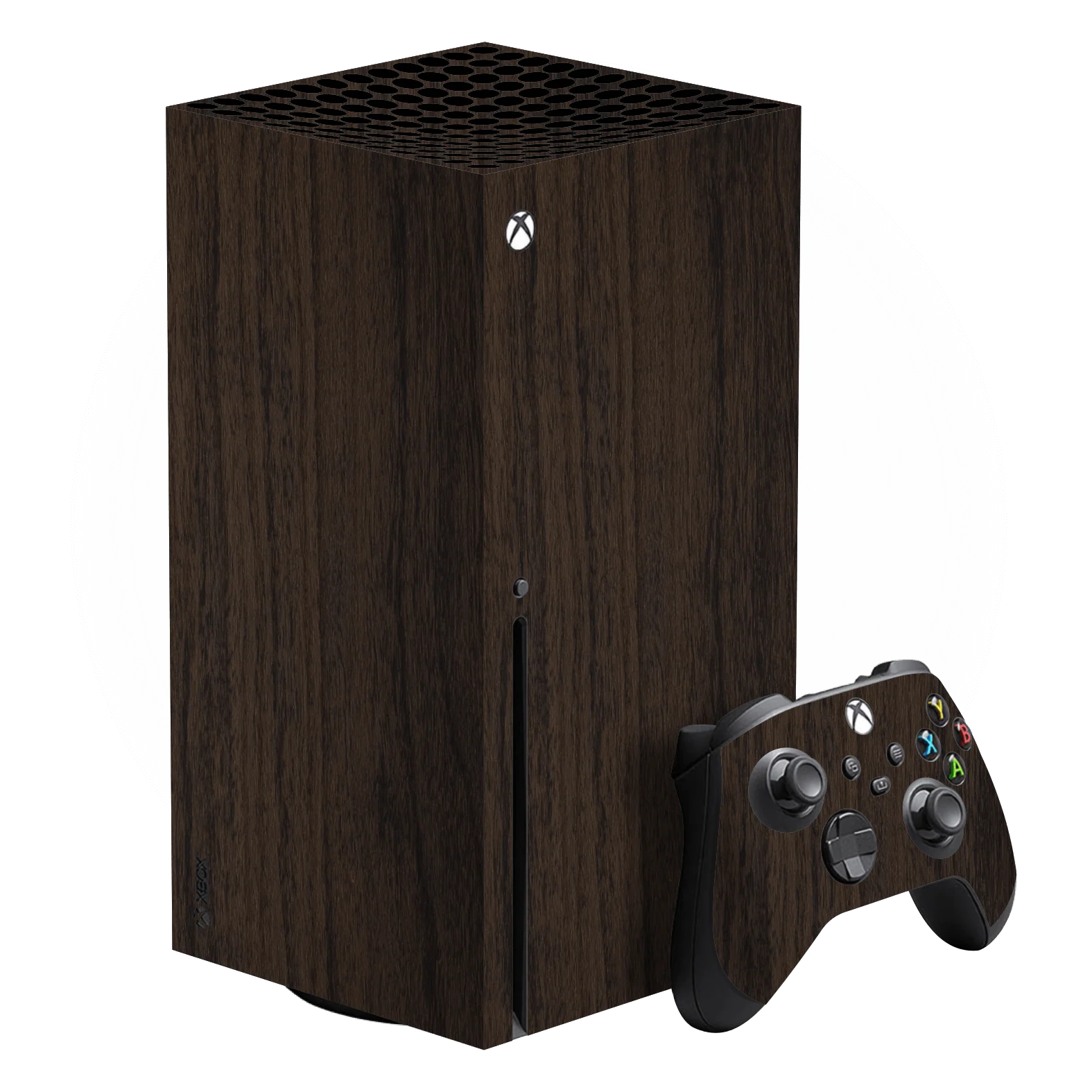 XBOX Series X LUXURIA Textured DARK WALNUT Skin